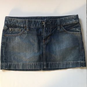 EXPRESS Jean Skirt with Rhinestone Pockets